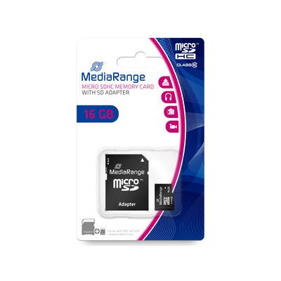 MediaRange microSDHC 16 GB MR958 – Sleviste.cz