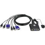 Aten CS-22U Datový přepínač 2-port KVM USB mini, 1m kabely, DO – Hledejceny.cz
