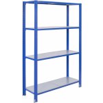 Majster Regál 200 x 100 x 30 cm T profil 5 polic zinek modrá – Sleviste.cz