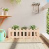 Květináč a truhlík zahrada-XL Vyvýšený záhon plotový design 100 x 30 x 30 cm masivní borovice