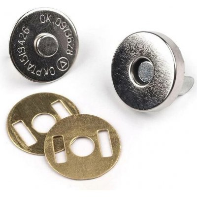 Pro Háčkování Magnetické zapínání Ø 15 mm, 5 párů nikl – Zboží Dáma