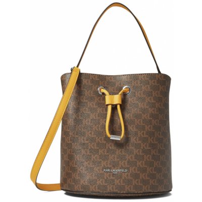 Karl Lagerfeld Paris dámská kabelka bucked bag monogram KL hnědá – Hledejceny.cz