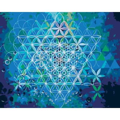 ZUTY Malování podle čísel GEOMETRICKÁ MANDALA Rozměr 40 x 50 cm Rámování vypnuté plátno na rám – Zboží Mobilmania