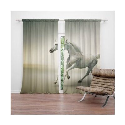 Sablio Závěs Bílý kůň 2: 2ks 140x250cm – Hledejceny.cz