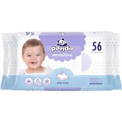 Bella Happy Panda Sensitive vlhčené ubrousky 56 ks – Zboží Dáma