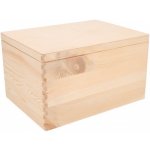 ČistéDřevo Dřevěný box s víkem 40 x 30 x 24 cm bez rukojeti – Hledejceny.cz