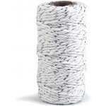 Bavlněný provázek s lurexem/VÁNOČNÍ 1,5mm Barva: Bílá stříbrná – Zbozi.Blesk.cz