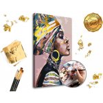 Malování podle čísel PREMIUM GOLD Žena s turbanem – Sleviste.cz