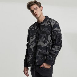 Urban Classics Vintage Camo Cotton Bomber jacket dark camo