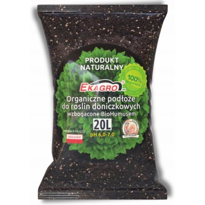 Ekagro zemina pro pokojové rostliny pH 5,5-6,5 20 l – Hledejceny.cz