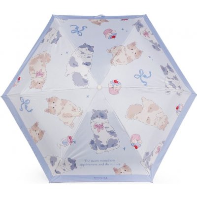 Dětský skládací mini deštník kočka s rukojetí tlapka modrá světlá – Zbozi.Blesk.cz