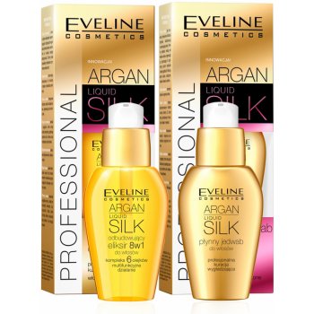 Eveline Cosmetics Argan Liquid Silk vyživující olej pro suché a poškozené vlasy Complex of 6 Oils 37 ml