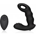 Shots Ouch! Beaded Vibrating Prostate Massager with Remote Control Black silikonový vibrátor na prostatu s dálkovým ovládáním 12,7 x 3,5 cm – Zbozi.Blesk.cz