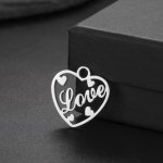 Přívěsek srdce s nápisem Love chirurgická ocel TC 676-1 – Zboží Dáma