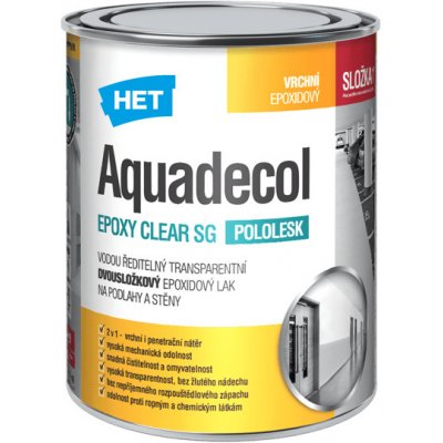 Het Aquadecol Epoxy CLEAR SG : 0,7 kg (550 g Složky 1 + 150 g Složky 2) – Zbozi.Blesk.cz