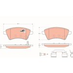 Sada brzdových destiček, kotoučová brzda TRW GDB1673 – Sleviste.cz