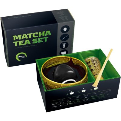 Matcha Tea Matcha Set čawan miska + čašaku lžička + Matcha Tea Chasen bambusová metlička pro přípravu nápoje 1 ks – Zboží Mobilmania