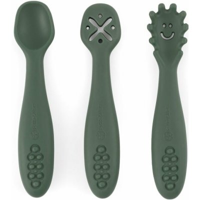 PETITEMARS PETITE&MARS Set silikonových tréninkových lžiček Take&Match Misty Green 6m+ – Hledejceny.cz