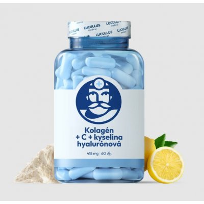 Dr. Lucullus Kolagen + C + kyselina hyaluronová 60 kapslí – Hledejceny.cz