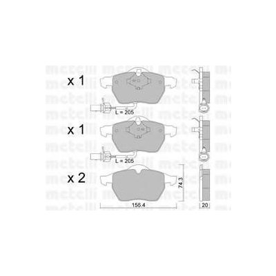 METELLI Sada brzdových destiček MT 22-0314-0 – Hledejceny.cz