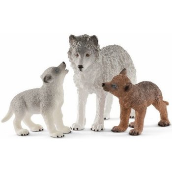 Schleich 42472 Vlčí štěnata s matkou