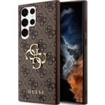 Guess PU 4G Metal Logo Samsung Galaxy S24 Ultra hnědé – Sleviste.cz