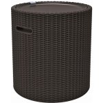 KETER Cool Stool taburet s chladičem, 43,7 x 43,7 x 44,3 cm, ratan hnědý 17200045 – Zboží Mobilmania