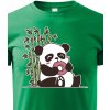 Dětské tričko dětské triko Panda, zelená