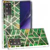 Pouzdro a kryt na mobilní telefon Samsung PROTEMIO 23849 ART TPU obal Samsung Galaxy Note 20 Ultra GREEN MARBLE