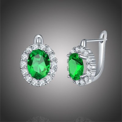 Sisi Jewelry Swarovski Elements Fiona Smaragd E1324 zelená