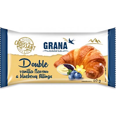 Grana Natura Croissant s vanilkovo borůvkovou náplní 60g – Zboží Mobilmania