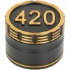 Příslušenství k cigaretám KRCZ drtič tabáku kovový 420 black gold 62 mm