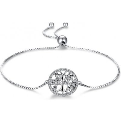 Grace Silver Jewellery stříbrný se zirkony strom života NR-KLTB045 stříbrná