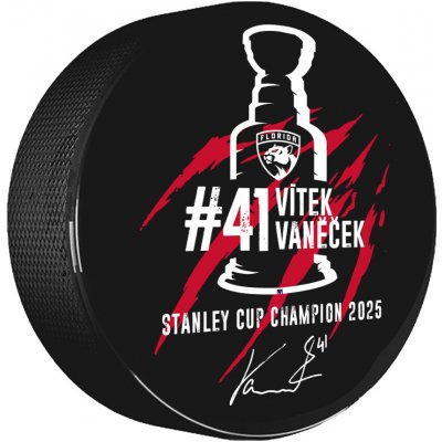 FansArena Puk Vítek Vaněček #41 Stanley Cup Champion 2025 Florida Panthers – Sleviste.cz
