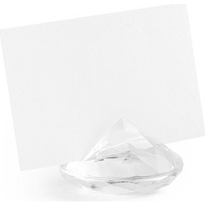 Držáky na jmenovky Diamant transparentní 10 ks