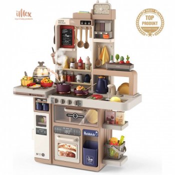 iMex Toys Moderní dětská kuchyňka 93cm Evolution béžová multifunkční