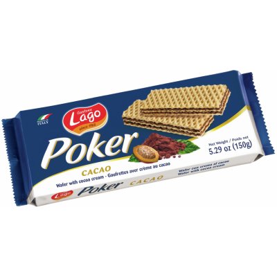 Gastone Lago Poker vafle s příchutí kakaa 150 g – Zboží Dáma