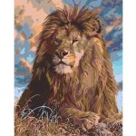 MALUJEŠ Malování podle čísel KRÁL ZVÍŘAT Rozměr 40 x 50 cm Rámování vypnuté plátno na rám – Zbozi.Blesk.cz