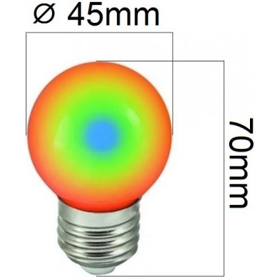 Spectrumled LED žárovka 1W 4xSMD5050 E27 20lm RGB – Zboží Živě