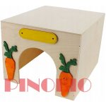 JK ANIMALS Dřevěný domek Kvádr pro králíky 28 x 23 x 19 cm – Sleviste.cz