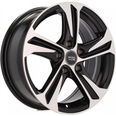 Racing Line B1242 6x15 5x108 ET45 black polished – Hledejceny.cz