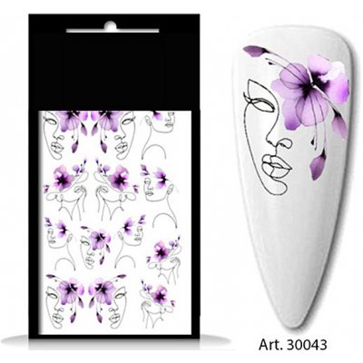 BIO nails vodolepka 30043 obličej a květ – Zboží Mobilmania