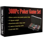 Teddies Poker set 300 pcs cards dice in an aluminum case in a box 40 x 24 x 8 cm – Zboží Mobilmania