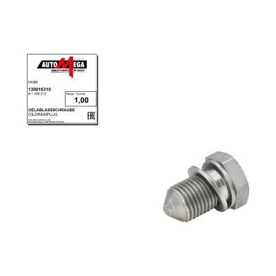 130016310 AUTOMEGA Závitová zátka, olejová vana – Zboží Mobilmania