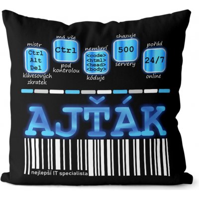 Impar Polštář Ajťák 100% 40x40 – Sleviste.cz