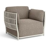 Jati Kebon Nízké křeslo Cala, Jati Kebon, rám hliník charcoal mat, pásový výplet rust, bez sedáků – Hledejceny.cz