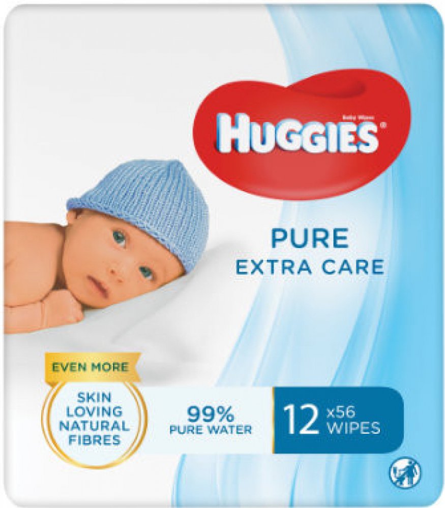 Huggies Dětské vlhčené ubrousky Pure Extra Care 12 x 56 ks | Srovnanicen.cz