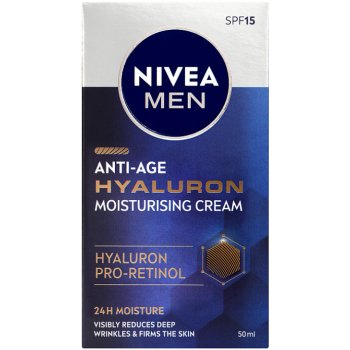 Nivea Men Hyaluron (Face Moisturizing Cream SPF 15 50 ml od 269 Kč -  Heureka.cz