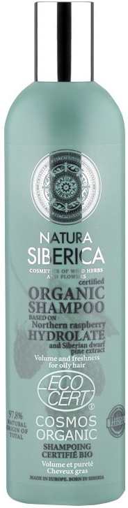 Natura Siberica šampon Hydrolate a rovnováha pro mastné vlasy 400 ml