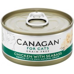 Canagan Cat Kuře a mořský vlk 75 g